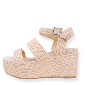 Soda Shoes Starter Platform Wedge Heel Sandal